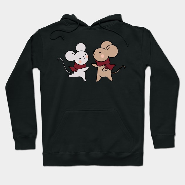 Cute mouse love Hoodie by Carries Design 